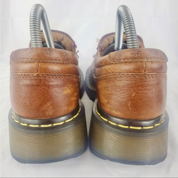Vintage Dr. Martens Mens 7 Womens 8 Leather Wedge Heel
Loafers Shoes Brown 3B43 - Picture 5 of 8